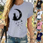 Hot Cat Printed Women  T-Shirts For