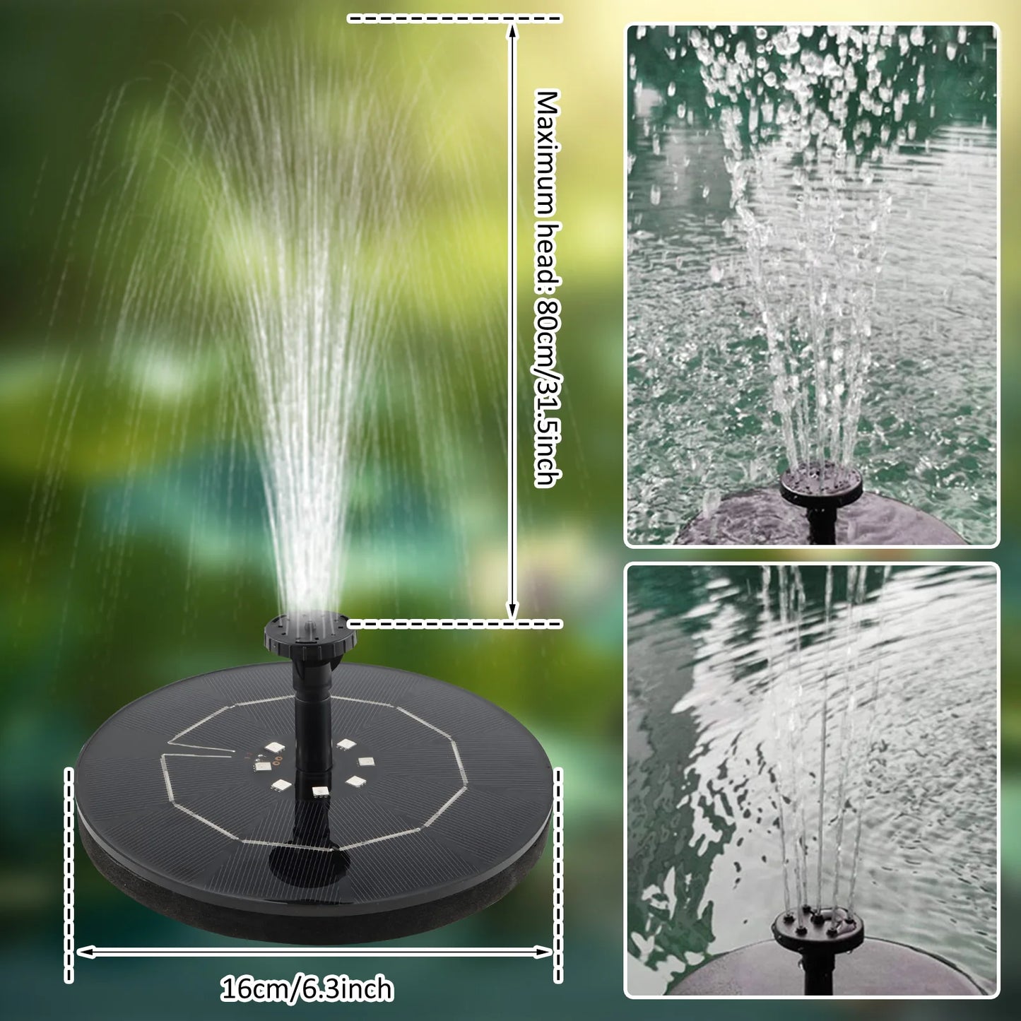 LED Solar Rotating Fountain