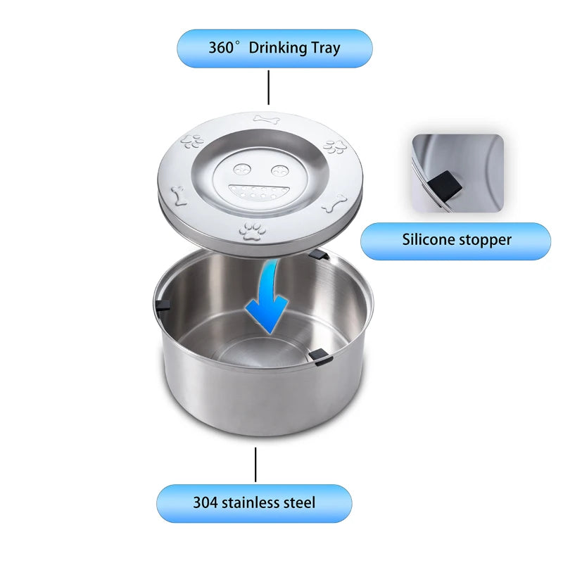 Splash-Free™ Stainless Pet Bowl